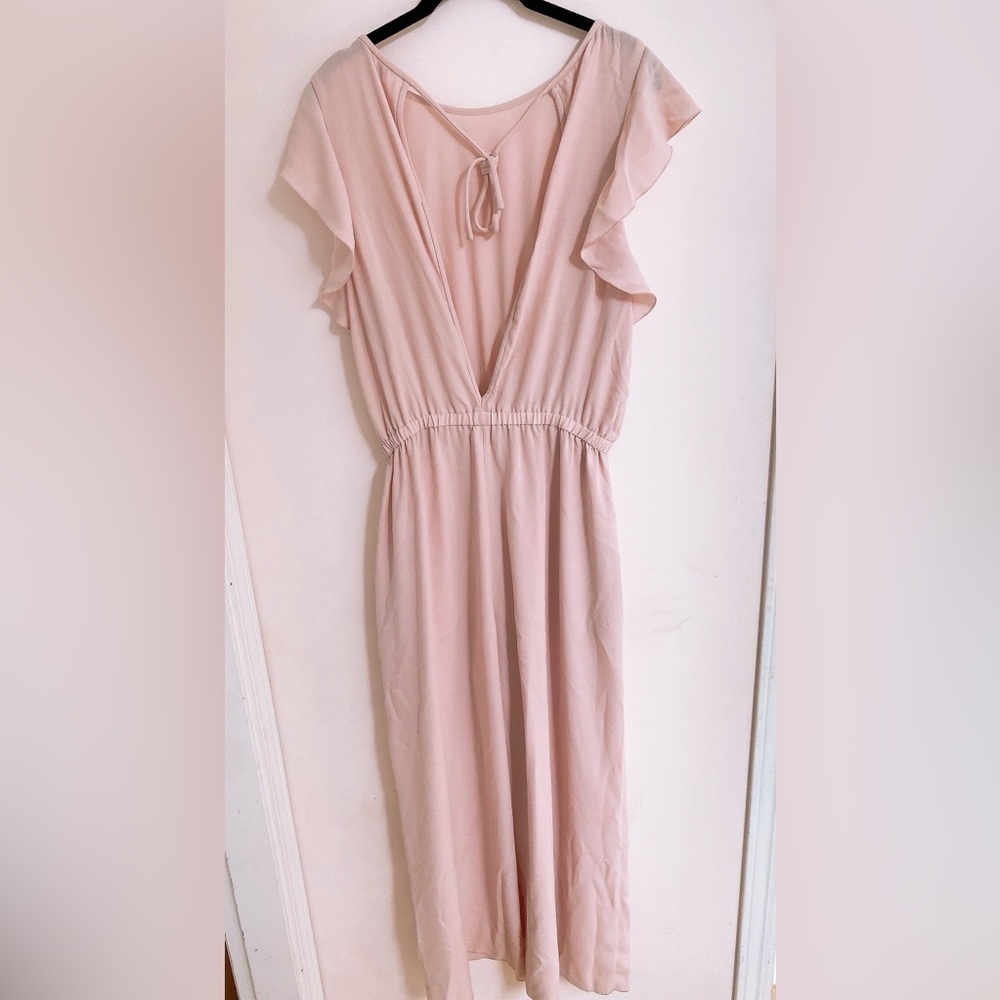 Aritzia Wilfred Fleurette Jumpsuit large open back - Picture 3 of 6